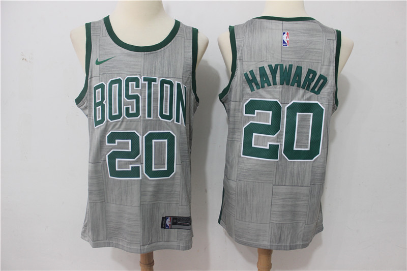 Men Boston Celtics #20 Hayward Grey Game Nike NBA Jerseys